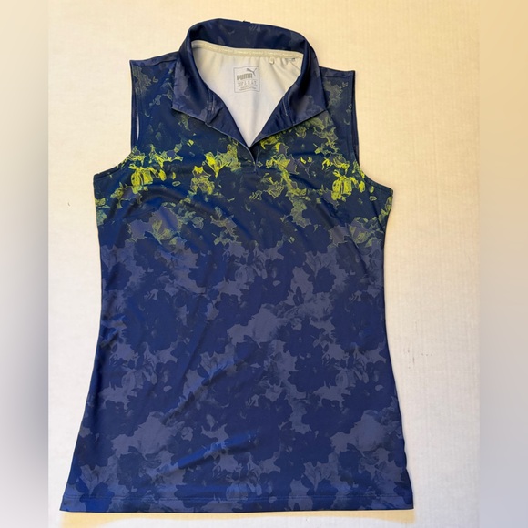 Puma Golf Sleeveless Women's Navy and Lime Tank Top Shirt Sz-XS. EE9 - Picture 4 of 10